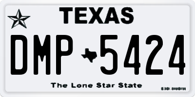 TX license plate DMP5424