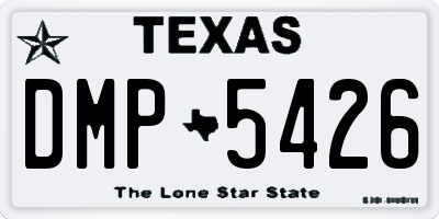 TX license plate DMP5426
