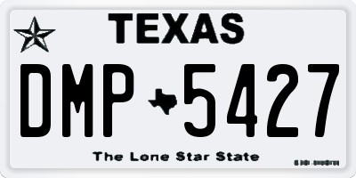 TX license plate DMP5427