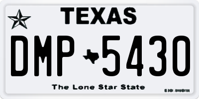 TX license plate DMP5430