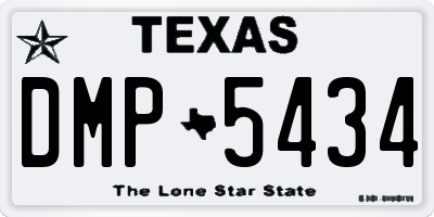 TX license plate DMP5434