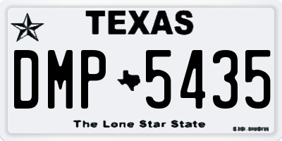 TX license plate DMP5435