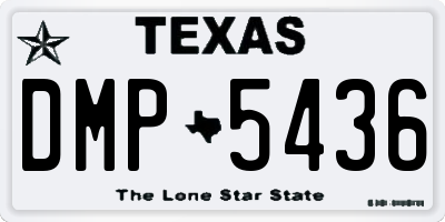 TX license plate DMP5436