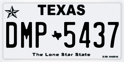 TX license plate DMP5437