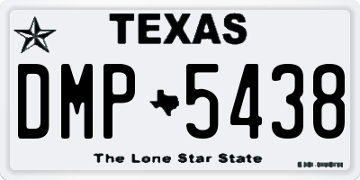 TX license plate DMP5438
