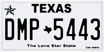 TX license plate DMP5443