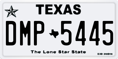 TX license plate DMP5445