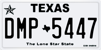 TX license plate DMP5447