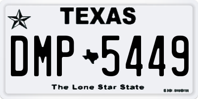 TX license plate DMP5449