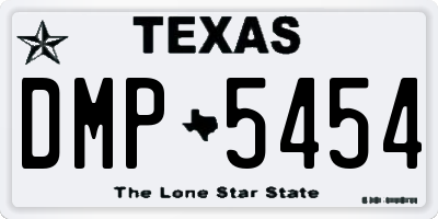 TX license plate DMP5454