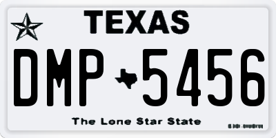TX license plate DMP5456