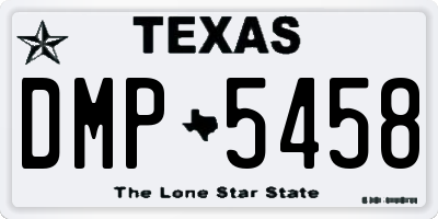TX license plate DMP5458