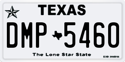 TX license plate DMP5460