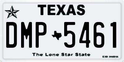 TX license plate DMP5461