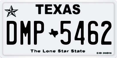 TX license plate DMP5462