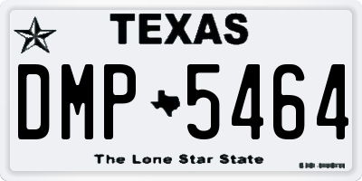 TX license plate DMP5464