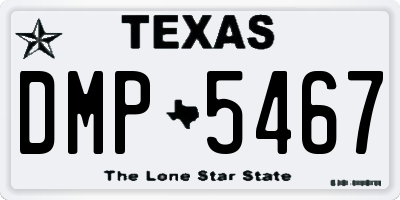 TX license plate DMP5467