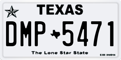 TX license plate DMP5471