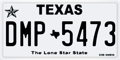 TX license plate DMP5473