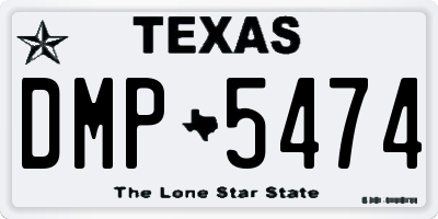 TX license plate DMP5474