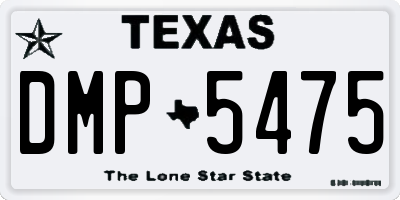 TX license plate DMP5475