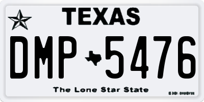 TX license plate DMP5476