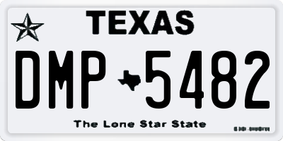 TX license plate DMP5482