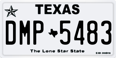 TX license plate DMP5483