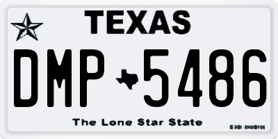 TX license plate DMP5486
