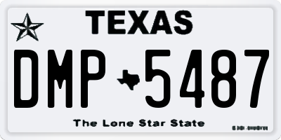 TX license plate DMP5487