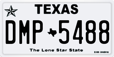 TX license plate DMP5488