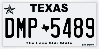 TX license plate DMP5489