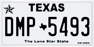 TX license plate DMP5493