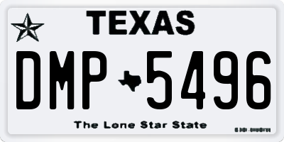 TX license plate DMP5496