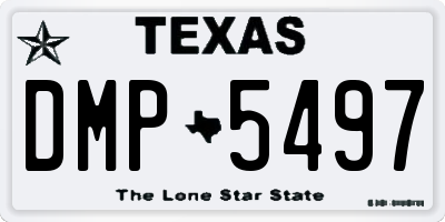 TX license plate DMP5497