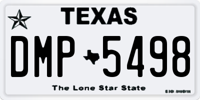TX license plate DMP5498