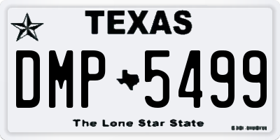 TX license plate DMP5499