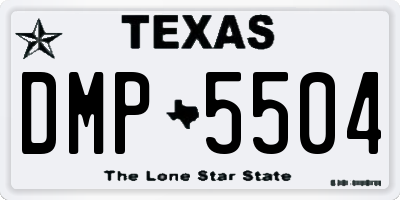TX license plate DMP5504