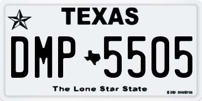TX license plate DMP5505