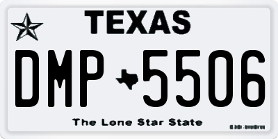 TX license plate DMP5506