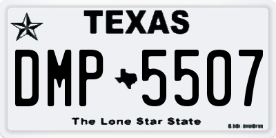TX license plate DMP5507