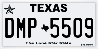TX license plate DMP5509