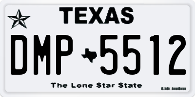 TX license plate DMP5512