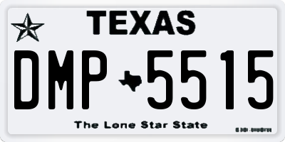 TX license plate DMP5515