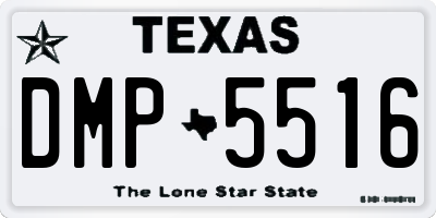 TX license plate DMP5516