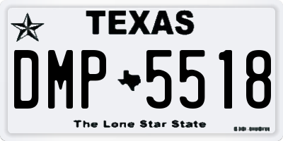 TX license plate DMP5518