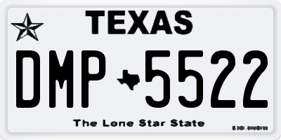 TX license plate DMP5522