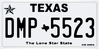 TX license plate DMP5523