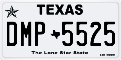 TX license plate DMP5525
