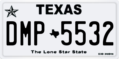 TX license plate DMP5532